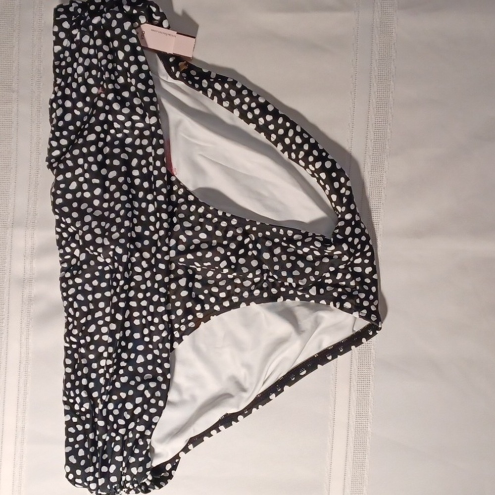 NWT 3Pc Victoria's Secret Black and White Polka Dot Bikini - Picture 2 of 4